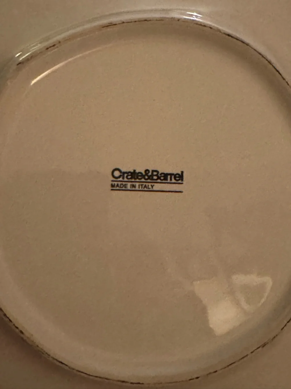 Crate&Barrel Rustic White Ceramic Salad Plate - set of 5